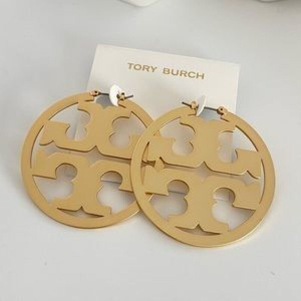 TORY BURCHMedallion Mother of Pearl Logo Goldtone Necklace